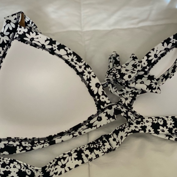 NWT PINK VS Victoria’s Secret black & white BIKINI SET - Picture 5 of 8